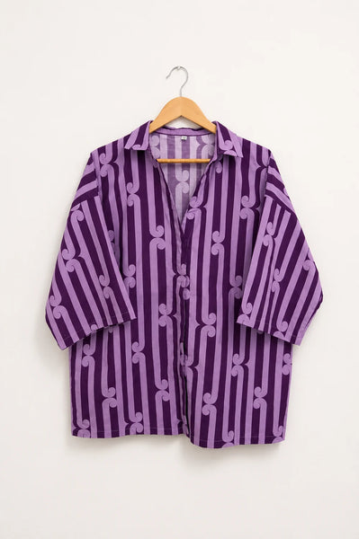 WAIAPU ROAD (BN) Mokopuna oversized linen/cotton shirt! 12-16