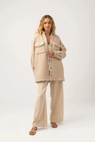 RHYTHM - Chevron wool blend longline shacket! 14