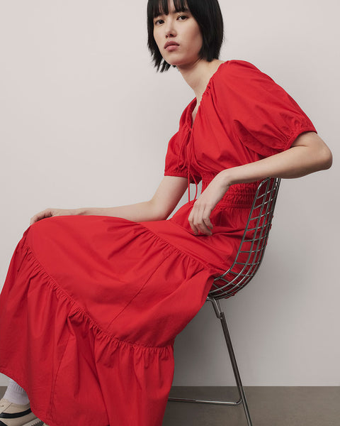 M&S - Tie neck cotton midaxi dress! 14