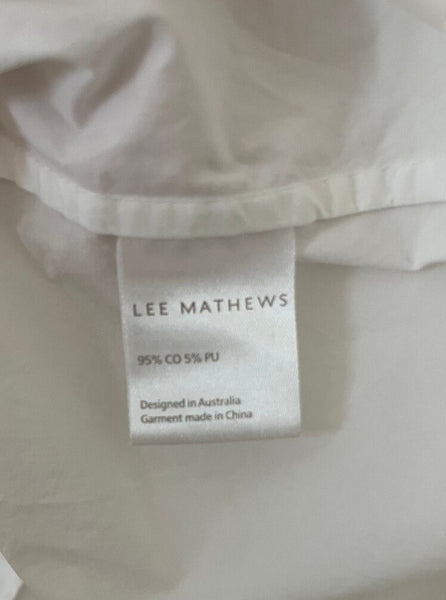 LEE MATHEWS (AU) Cotton poplin puff sleeve blouse! 10-12