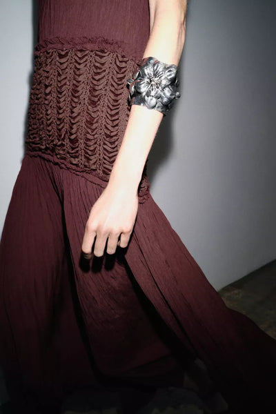 ZARA - Metal floral bangle!