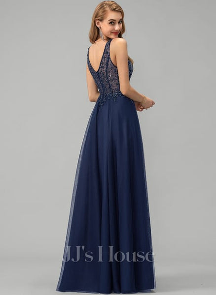 JJ'S HOUSE (BN) Beaded evening gown - Navy! 8