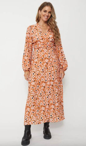 STELLA + GEMMA (BN) Carla wrap dress - Camelia cat print! 12