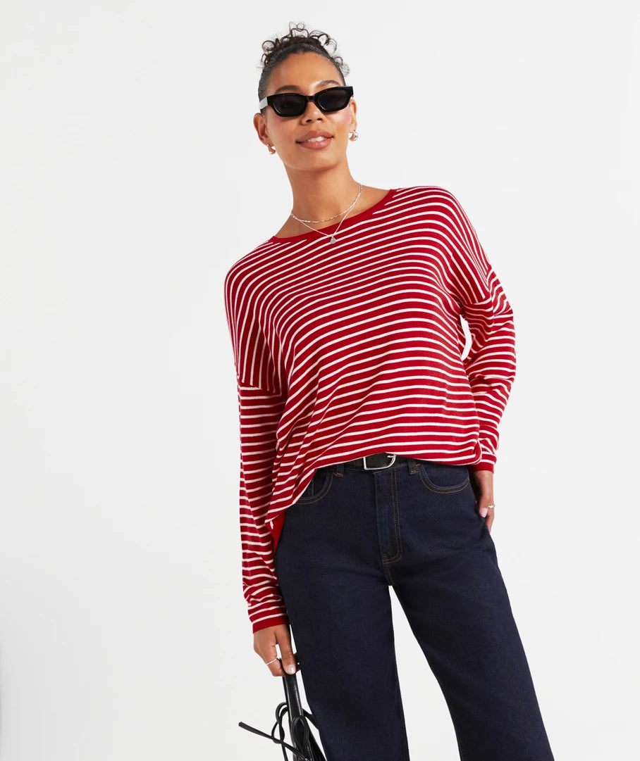 SPORTSGIRL Relaxed stripe knit sweater 14