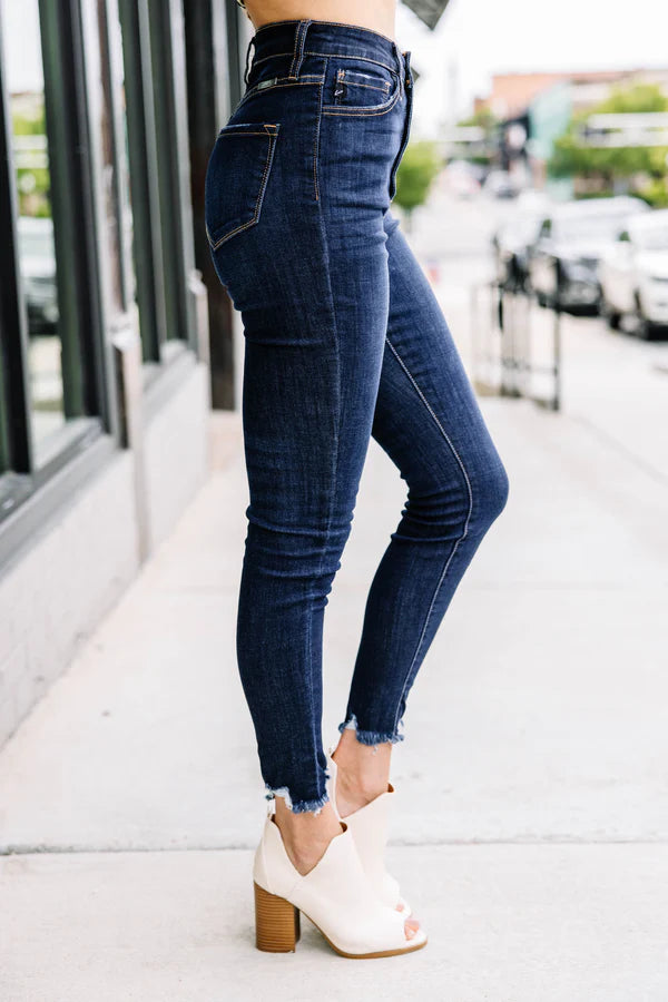 KANCAN High waist raw hem jeans 11 29 Recycle Style Preloved Designer Clothing