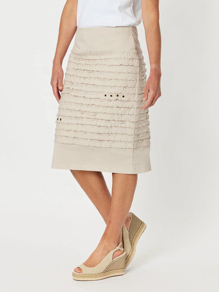 GORDON SMITH (LN) Charlie stitched detail skirt - Natural! 10