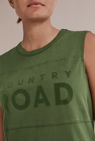COUNTRY ROAD (LN) Flocked logo tank dress! 16