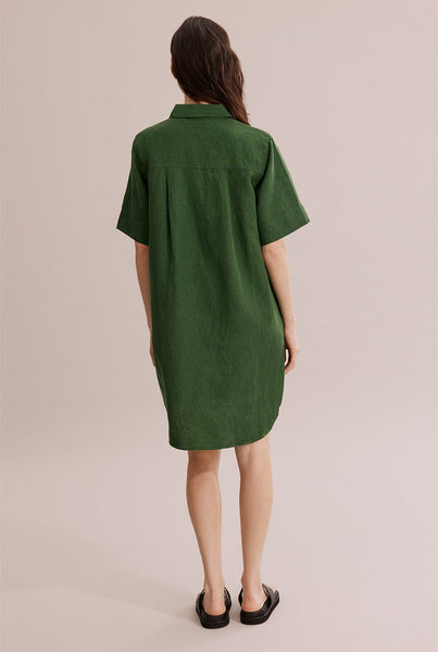 COUNTRY ROAD (LN) Organic linen shirt dress! 10-12