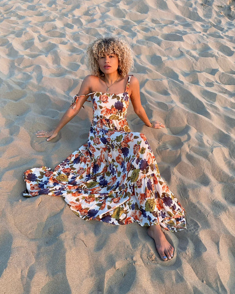 KIVARI - Paloma floral shirred maxi dress! 10