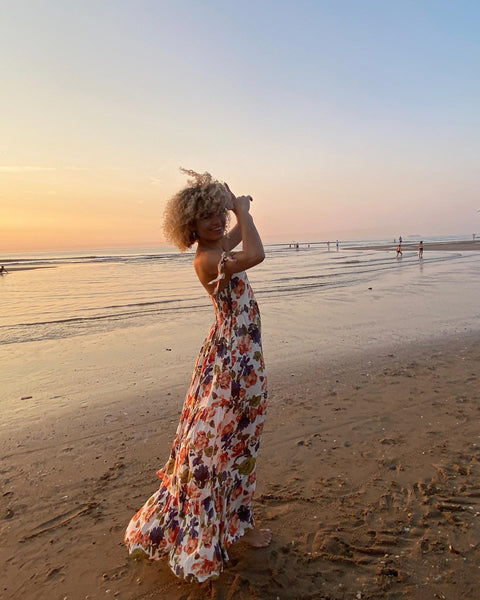 KIVARI - Paloma floral shirred maxi dress! 10