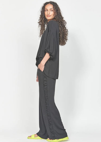 KETZ-KE - Wide leg ruched side panel pant! 12