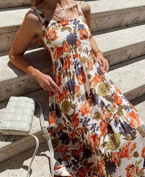 KIVARI - Paloma floral shirred maxi dress! 10