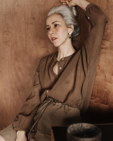 MARLE - Textured cotton/silk Hunter shirt! 14