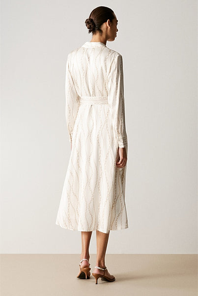 TRENERY (LN) Satin chain print wrap dress! 12