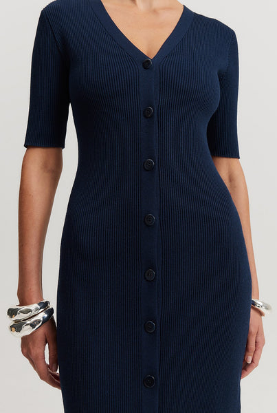 COUNTRY ROAD (LN) Midnight button through knit dress! 14