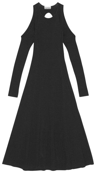 GANNI (LN) Melange open back rib knit dress! 10