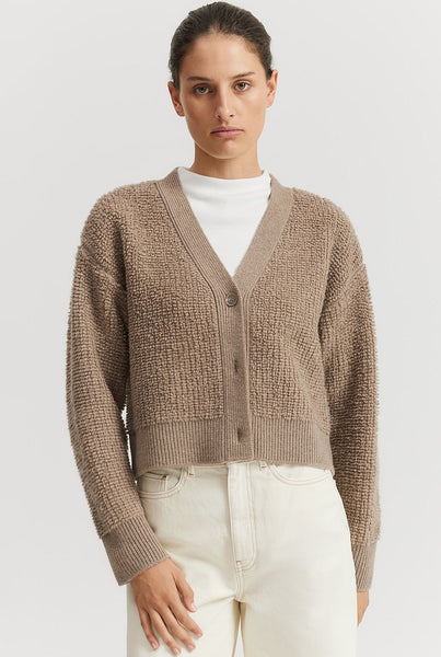 COUNTRY ROAD - Wool + cashmere boucle cardi! 12-14
