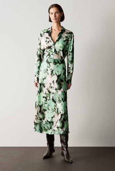 TRENERY (BN) "Satin floral" skirt - Blurred floral! 14