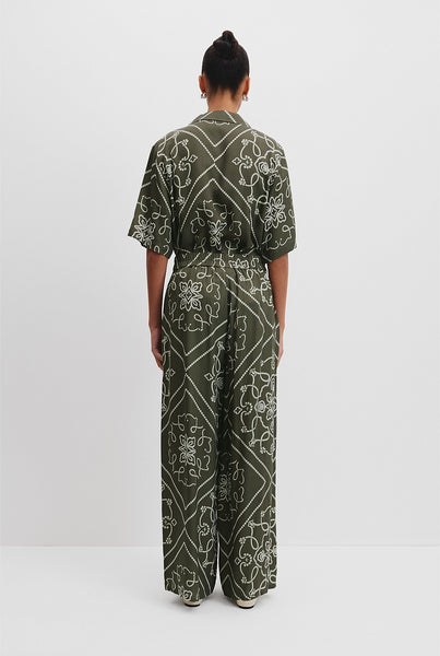 COUNTRY ROAD - Ornate tile print cupro pant! 10-12