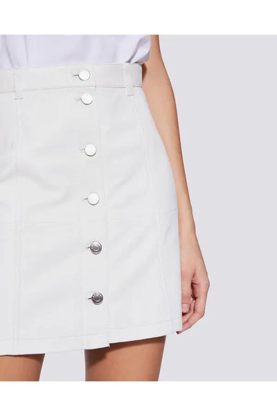 IRO Paris "Gem" button front lamb leather mini skirt! 14