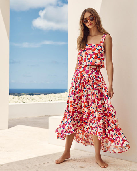 MISTER ZIMI "Betsy" floral print skirt + cami set! 14