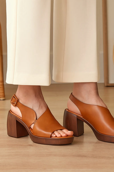 EOS "Spicer" leather slingback sandals! 40