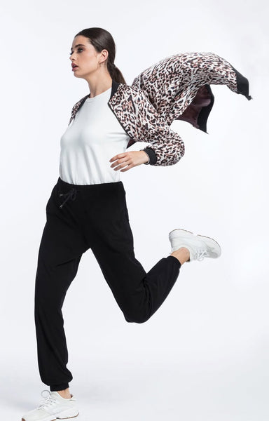 REPERTOIRE (NZ) "Phoenix" leopard satin bomber jacket! 14