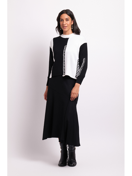 FOIL (LN) Blanket stitch merino blend crew jumper! 14