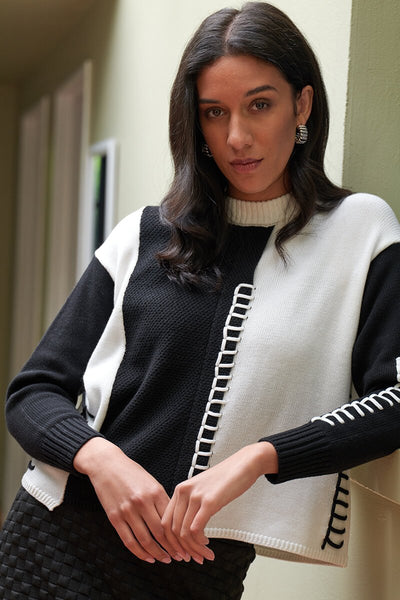 FOIL (LN) Blanket stitch merino blend crew jumper! 14