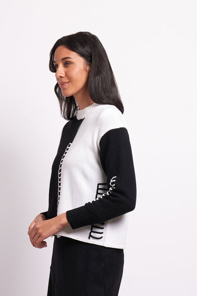 FOIL (LN) Blanket stitch merino blend crew jumper! 14