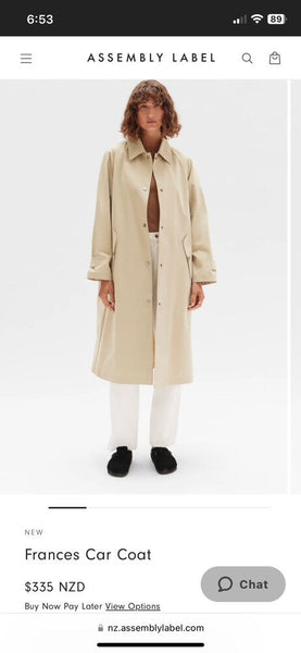 ASSEMBLY LABEL (LN) Frances waxed cotton car coat! 8-12