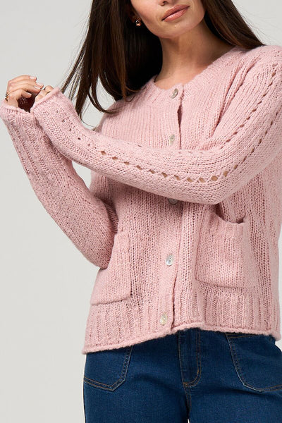 LOOBIE'S STORY (LN) Merino blend Tilly cardi - Pink! 14