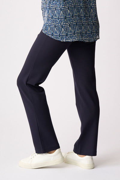 ESPLANADE (LN) Straight leg pull on pant - Navy! 14