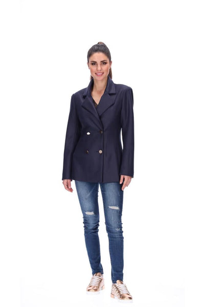 AMAYA "Saint" navy houndstooth blazer! 10