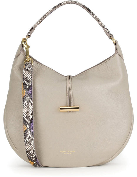 DEADLY PONIES "Mr Finch Luxe" Python Print Handle Hobo Leather bag!