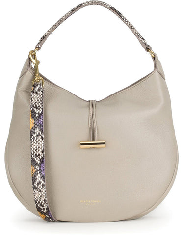 DEADLY PONIES "Mr Finch Luxe" Python Print Handle Hobo Leather bag!