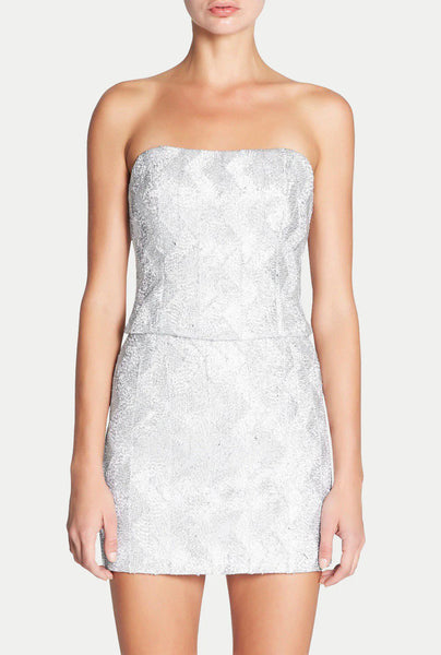 MANNING CARTELL (LN) AU - Silver woven "no filter" mini skirt! 14