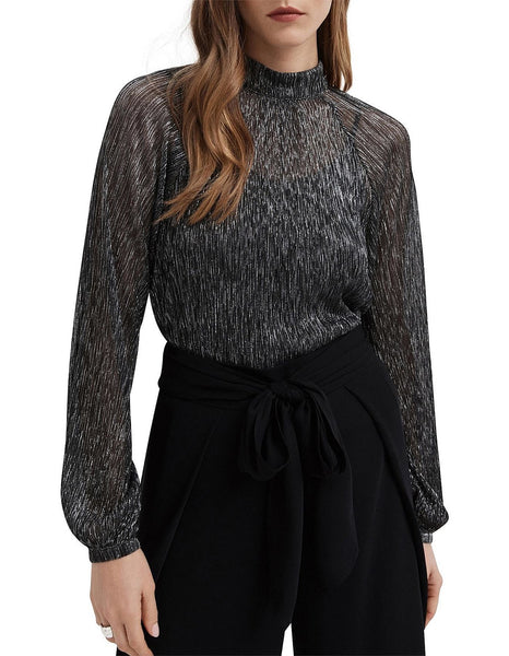 WITCHERY - High neck metallic top! 10-12
