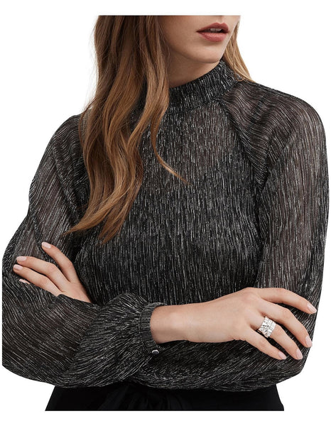 WITCHERY - High neck metallic top! 10-12