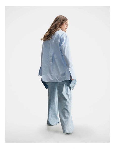 DECJUBA (LN) Alice cotton shirt - Blue stripe! 10-12