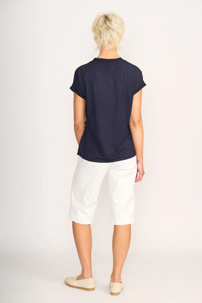 MEMO (LN) Contrast trim top - Mono bloom! 16