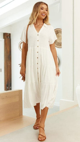 BILLY J (BN) "Kimberly" linen midi dress! 10