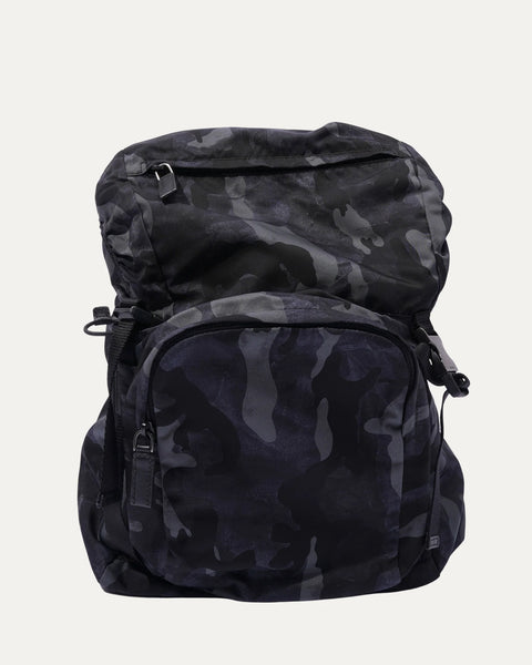 PRADA "Tessuto camouflage" navy backpack!