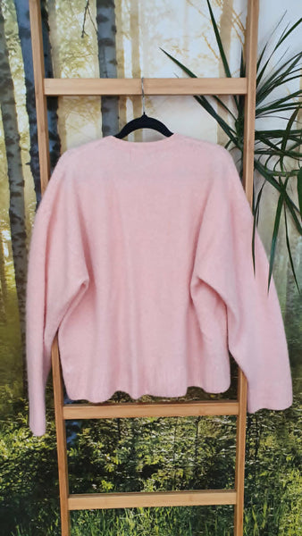 SUPERETTE - Angora blend Coven cardi - Peach! 10-12
