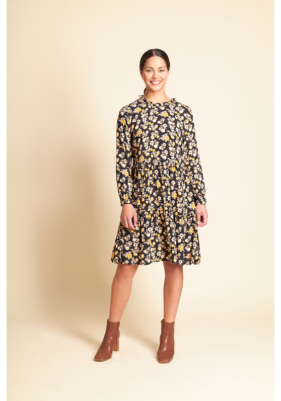 FOIL - Golden days floral ruffle tiered dress! 12 | Recycle Style | Preloved Designer Clothing FOIL - Golden days floral ruffle tiered dress! 12 | Recycle Style | Preloved Designer Clothing