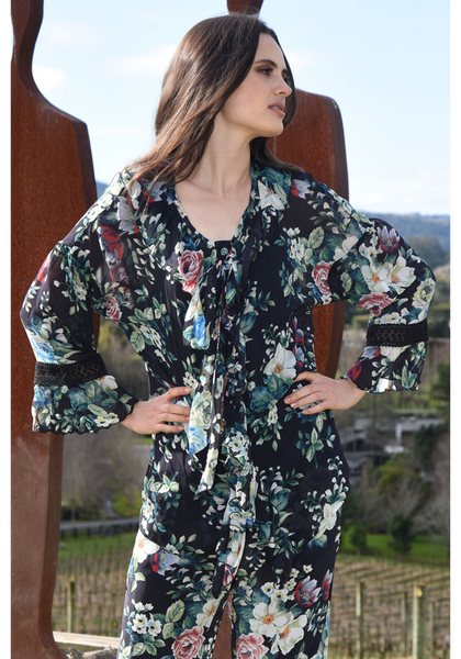 CURATE By Trelise "Off the cuff" top - Black shadow! 16