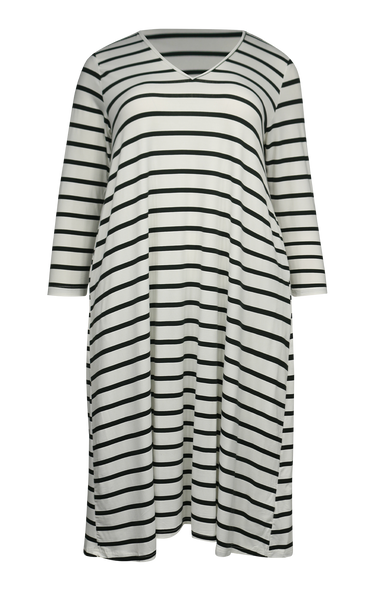 PQ (BN) "Pistachio stripe" L/S tee dress! 16-24