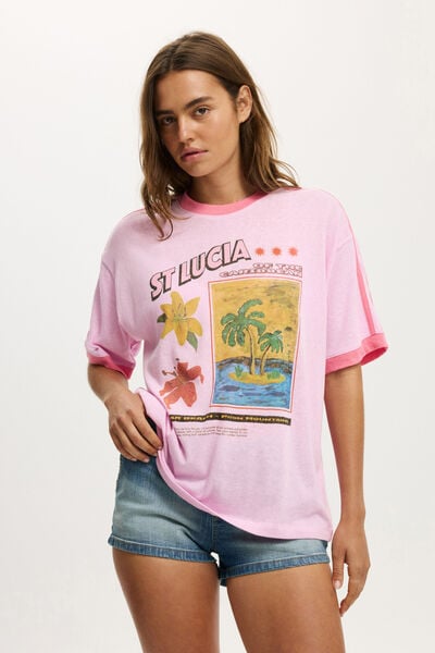 COTTON-ON (LN) "St Lucia" vacay tee! 12-14