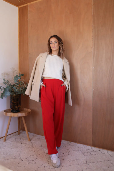 HEIDI FRANK (LN) Willow wide leg pant - Lipstick! 10-12