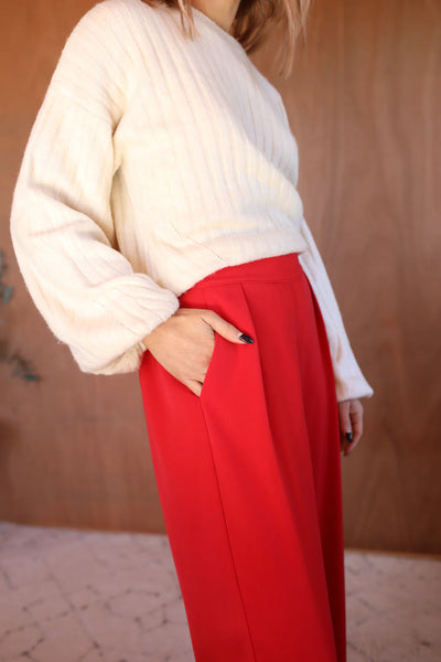 HEIDI FRANK (LN) Willow wide leg pant - Lipstick! 10-12